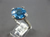 LARGE 6.92CT DIAMOND & AAA BLUE TOPAZ 14KT WHITE GOLD 3D OVAL & ROUND FUN RING