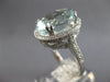 LARGE 7.23CT DIAMOND & AAA AQUAMARINE 18KT WHITE GOLD FILIGREE ENGAGEMENT RING