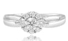 .66CT DIAMOND 14K WHITE GOLD 3D CLASSIC ROUND FLOWER FILIGREE ENGAGEMENT RING