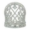 ESTATE LARGE 1.58CT DIAMOND 18KT WHITE GOLD OPEN FILIGREE HEART ANNIVERSARY RING