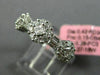 ESTATE .85CT ROUND & BAGUETTE DIAMOND 18KT WHITE GOLD 3 FLOWER ANNIVERSARY RING