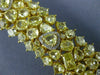 LARGE 52.92CT WHITE & FANCY YELLOW DIAMOND 18KT TWO TONE GOLD 3D TENNIS BRACELET