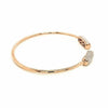 ESTATE 1.4CT DIAMOND 18KT ROSE GOLD 3D MULTI ROW DOUBLE BAR FUN BANGLE BRACELET