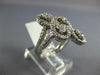 ESTATE LARGE 1.25CT DIAMOND 14KT WHITE GOLD 3D DOUBLE INFINITY CLASSIC LOVE RING