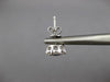 ESTATE 1.03CT DIAMOND & AAA SAPPHIRE 14K WHITE GOLD CLASSIC FLOWER STUD EARRINGS