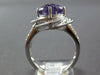 LARGE 2.46CT DIAMOND & AAA AMETHYST 14KT WHITE GOLD CUSHION & ROUND FLOWER RING