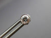 ESTATE .50CT DIAMOND 14K WHITE GOLD CLASSIC SOLITAIRE BEZEL STUD EARRINGS #19008