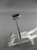 ESTATE .66CT DIAMOND & AAA SAPPHIRE 14K WHITE GOLD PEAR SHAPE 3D ENGAGEMENT RING