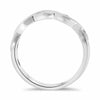 ESTATE .05CT DIAMOND 14KT WHITE GOLD 3D MARQUISE INFINITY LOVE ANNIVERSARY RING