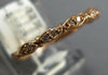 ESTATE .09CT DIAMOND 14KT ROSE GOLD 2MM MARQUISE SHAPE FILIGREE ANNIVERSARY RING