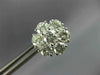 ESTATE EXTRA LARGE 3.89CT DIAMOND 14KT WHITE GOLD FLOWER CLUSTER EARRINGS #2861