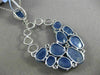 ANTIQUE MASSIVE 29.40CT DIAMOND & MULTI GEM 14KT WHITE GOLD HANGING PENDANT