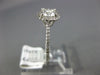 ESTATE .96CT DIAMOND 14KT WHITE GOLD 3D ROUND HALO CLASSIC ENGAGEMENT RING