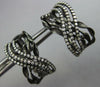 .35CT DIAMOND 14KT BLACK GOLD 3D MULTI ROW CRISS CROSS CLIP ON HANGING EARRINGS