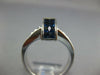 WIDE 3.47CT DIAMOND &AAA SAPPHIRE 18K WHITE GOLD PRINCESS & ROUND PLUS SIGN RING