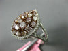 GIA CERTIFIED LARGE 2.73CT WHITE & PINK DIAMOND 18K ROSE GOLD 3D PEAR SHAPE RING