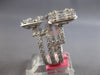 EXTRA LARGE 3.79CT DIAMOND 18K WHITE GOLD ROUND & BAGUETTE MULTI SQUARE FUN RING