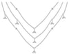 LARGE 1.14CT DIAMOND 18KT WHITE GOLD TRILLION & ROUND BY THE YARD LOVE NECKLACE