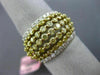LARGE 3.12CT WHITE & FANCY YELLOW DIAMOND 18KT TWO TONE GOLD 3D ANNIVERSARY RING