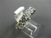ESTATE WIDE 2.17CT DIAMOND 14KT WHITE GOLD SEMI ETERNITY WEDDING RING BAND #2800