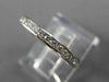 ESTATE .96CT DIAMOND 14KT WHITE GOLD 3D CLASSIC ETERNITY ANNIVERSARY RING #1636