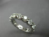 ESTATE LARGE 4.0CT ROUND DIAMOND 14KT WHITE GOLD 3D ETERNITY ANNIVERSARY RING