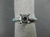 ESTATE .35CT DIAMOND PLATINUM 3D CLASSIC ROUND SEMI MOUNT ENGAGEMENT RING #2077