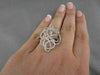 ANTIQUE WIDE MASSIVE FILIGREE 1.52CTW DIAMOND 14KT WHITE GOLD RING ONE OF A KIND