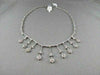 ANTIQUE 2.0CT DIAMOND 18KT WHITE GOLD DROP MULTI FLOWER ETOILE NECKLACE 17" LONG