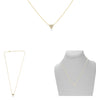 .12CT DIAMOND 14K YELLOW GOLD ROUND PAVE TRIANGULAR ADJUSTABLE FUN LOVE NECKLACE