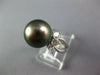 LARGE .75CT DIAMOND & AAA TAHITIAN PEARL PLATINUM ROUND & PEAR SHAPE LOVE RING