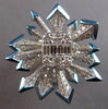EXTRA LARGE 2.29CT DIAMOND & BLUE ENAMEL 18KT WHITE GOLD SUNBURST COCKTAIL RING