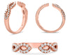 ESTATE .35CT DIAMOND 14KT ROSE GOLD 3D ROUND MULTI INFINITY TENSION LOVE RING