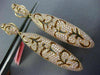 ESTATE LARGE 3.09CT NATURAL PINK DIAMOND 18K ROSE GOLD FILIGREE CLIP ON EARRINGS