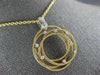 ESTATE LARGE .18CT DIAMOND 18KT 2 TONE GOLD CIRCULAR FLOWER ETOILE MESH PENDANT