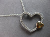 ESTATE .25CT DIAMOND 14KT 2 TONE GOLD CLASSIC DOUBLE HEART FUN FLOATING PENDANT