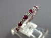 .92CT DIAMOND & AAA RUBY 14KT WHITE GOLD SHARED PRONG 2mm ETERNITY FUN LOVE RING