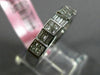 ESTATE .52CT DIAMOND 18KT WHITE GOLD 3D SQUARE 2 ROW WEDDING ANNIVERSARY RING