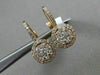 ESTATE .86CT DIAMOND 18K ROSE GOLD 3D CLUSTER CLASSIC LEVERBACK HANGING EARRINGS