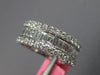LARGE 3.64CT DIAMOND 18K WHITE GOLD 3D ROUND & BAGUETTE WEDDING ANNIVERSARY RING