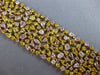 GIA EXTRA LARGE 29.1CT MULTI COLOR DIAMOND 18KT YELLOW GOLD 3D TENNIS BRACELET