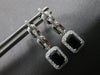 1.58CT DIAMOND & AAA SAPPHIRE 14K WHITE GOLD 3D HALO MULTI LINK HANGING EARRINGS