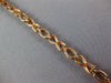 LONG 4.15CT DIAMOND & AAA MORGANITE 14K ROSE GOLD 3D OVAL X LOVE TENNIS BRACELET