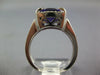 LARGE 3.66CT DIAMOND & AAA AMETHYST 14KT WHITE GOLD 3D CUSHION FILIGREE FUN RING