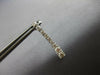 ESTATE 1.10CT DIAMOND 14KT WHITE GOLD ROUND CLASSIC JOURNEY BAR HANGING EARRINGS