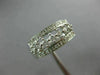 ESTATE WIDE .20CT DIAMOND 14KT WHITE GOLD 3D 3 ROW SHARE PRONG ANNIVERSARY RING