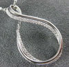 ESTATE LARGE .43CT DIAMOND 18KT WHITE GOLD 3D CLASSIC INFINITY LOVE KNOT PENDANT