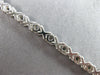 ESTATE 1.29CT DIAMOND 14KT WHITE GOLD 3D CLASSIC ROUND XO LOVE TENNIS BRACELET