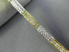 ANTIQUE 1.15CT DIAMOND 14KT WHITE & YELLOW GOLD 3D FILIGREE FUN BRACELET #22381
