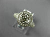 WIDE .88CT DIAMOND 14KT WHITE GOLD ROUND HALO SEMI MOUNT ENGAGEMENT RING #21810